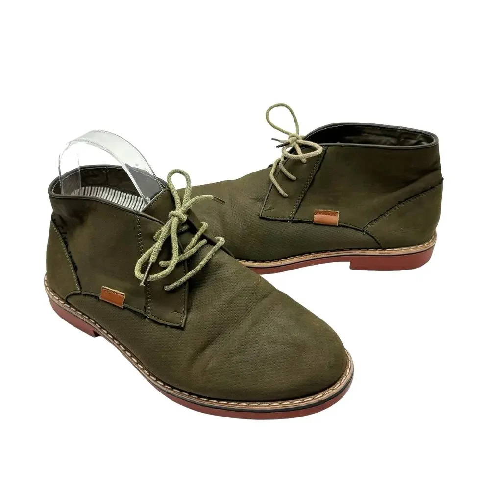 Steve Madden Brusher Olive Green Lace Up Youth Chukka Boots High Top Shoes